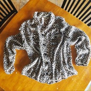 Chico’s | Leopard Print Sheer Blouse